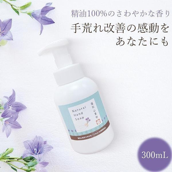 福知山キキョウ ハンドソープ ボトル  300ml 1本 敏感肌 除菌 弱アルカリ 天然 日本製 泡 石けん さっぱり 福知山 ノンアルコール ばい菌 桔梗 自然派 | 
