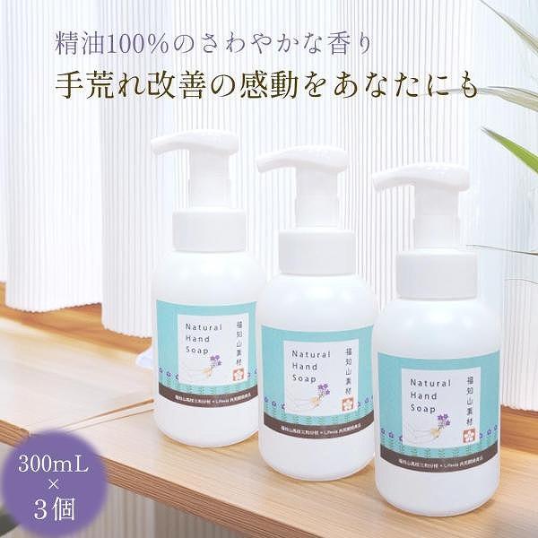 福知山キキョウ ハンドソープ ボトル  300ml 3本 敏感肌 除菌 弱アルカリ 天然 日本製 泡 石けん さっぱり 福知山 ノンアルコール ばい菌 桔梗 自然派 | 