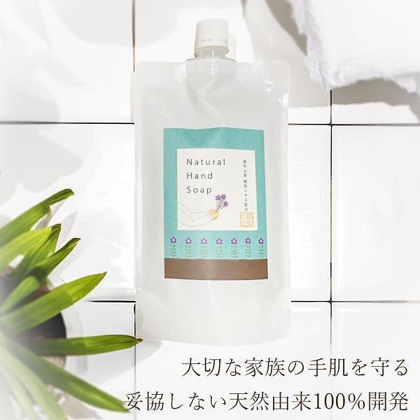 福知山キキョウ ハンドソープ 詰替え用  280ml 1本 敏感肌 除菌 弱アルカリ 天然 日本製 泡 石けん さっぱり 福知山 ノンアルコール ばい菌 桔梗 自然派 | 