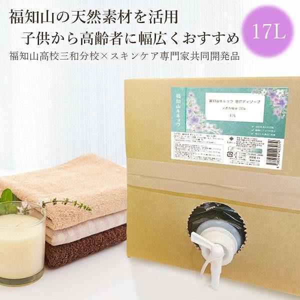 福知山キキョウ ボディソープ 詰め替え用 17L 敏感肌 除菌 弱アルカリ 天然 日本製 泡 石けん 無添加 敏感肌 ノンアルコール ばい菌 桔梗 自然派 | 