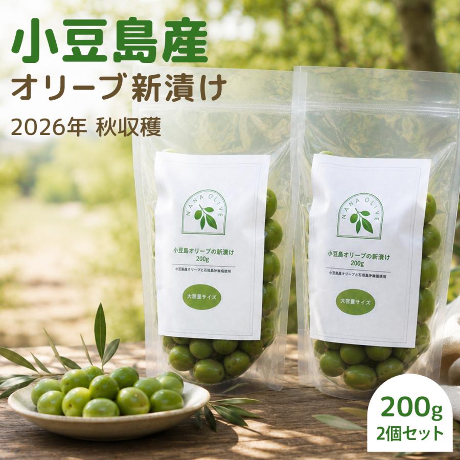 【公式】新漬け 小豆島 オリーブ 実 塩漬け 10/10解禁 大容量 セット 国産 浅漬け風 漬物 ギフト プレゼント ナナオリーブ 訳あり 賞味期限11/26 200g×2 | 