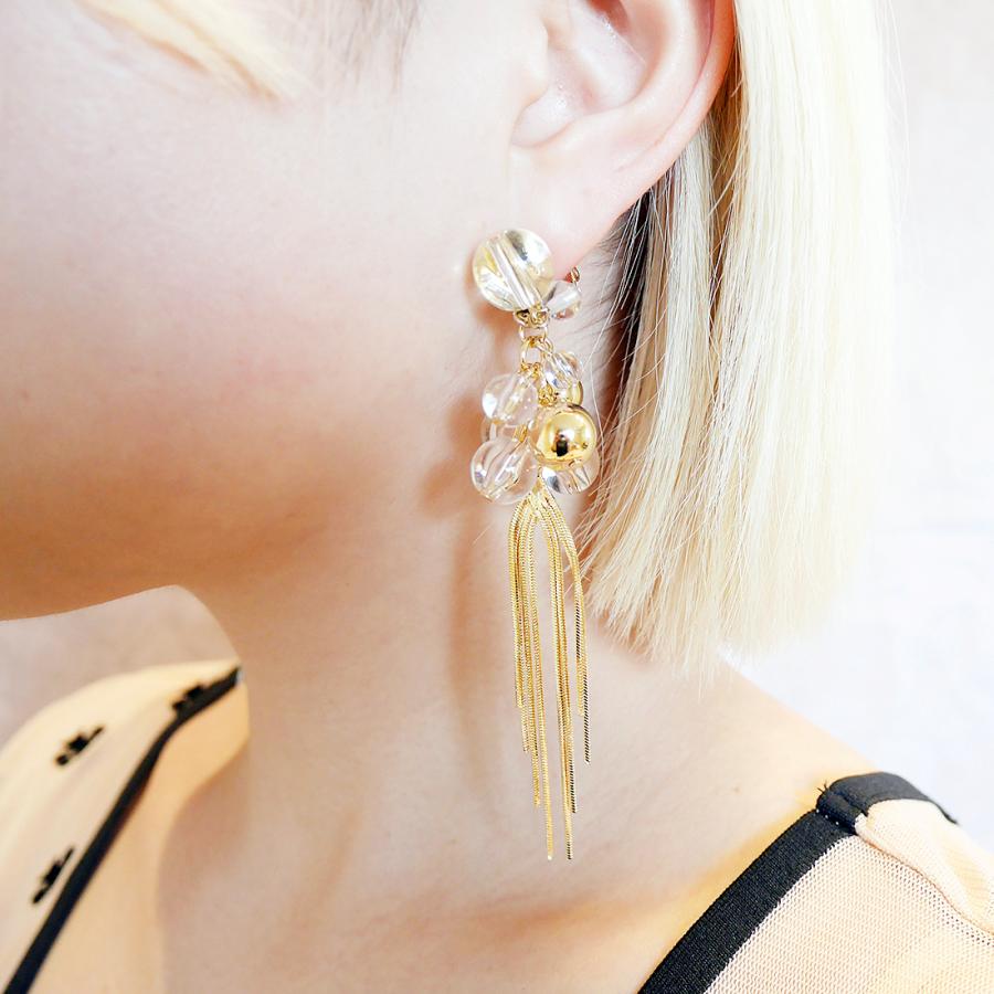 amplis・アンプリス crisp earrings -Gold-  /  イヤリング クリア ゴールド | amplis | 02