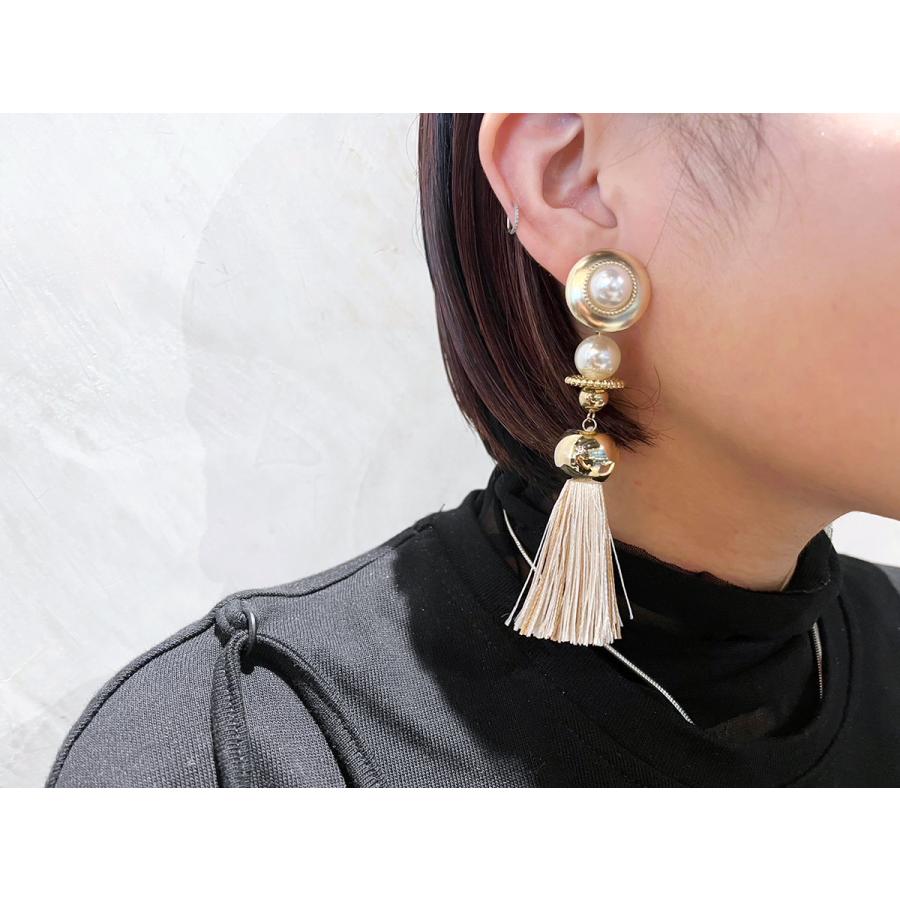 amplis・アンプリス prink tassel pierce  /  タッセル フリンジ ピアス シルバー ゴールド | amplis | 06