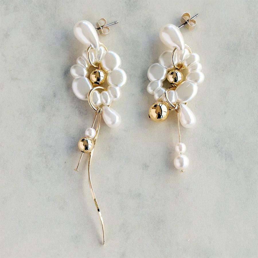 amplis・アンプリス prince pierce -Gold-  /  ピアス パール フラワー ゴールド | amplis