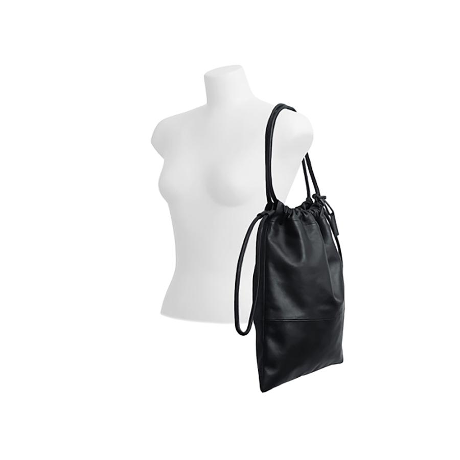 ARUTEMIKA・アルテミカ ARM-21 レザー キンチャク ショルダー トートバッグ  /  リアルレザー 巾着 本革 牛革 ブラック |  | 03