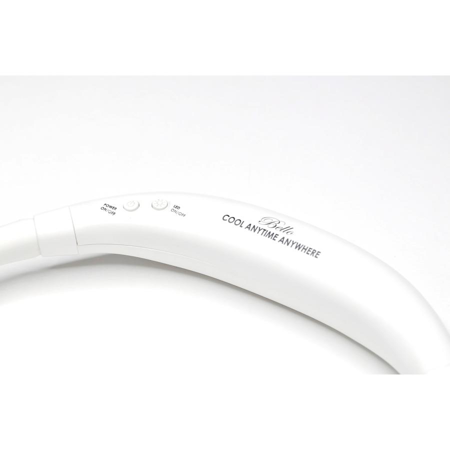 Bello・ベッロ　FOLDING FAN -White-  /  首掛け ポータブル扇風機 ハンズフリー ネックファン サーキュレーター USB充電式 |  | 02