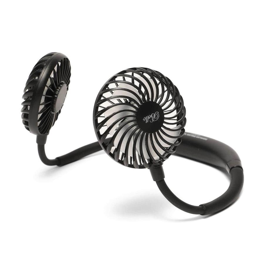 Bello・ベッロ　FOLDING FAN -Black-  /  首掛け ポータブル扇風機 ハンズフリー ネックファン サーキュレーター USB充電式 |  | 01