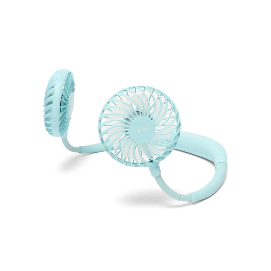 Bello・ベッロ　FOLDING FAN -Turquoise-  /  首掛け ポータブル扇風機 ハンズフリー ネックファン サーキュレーター USB充電式 |  | 01