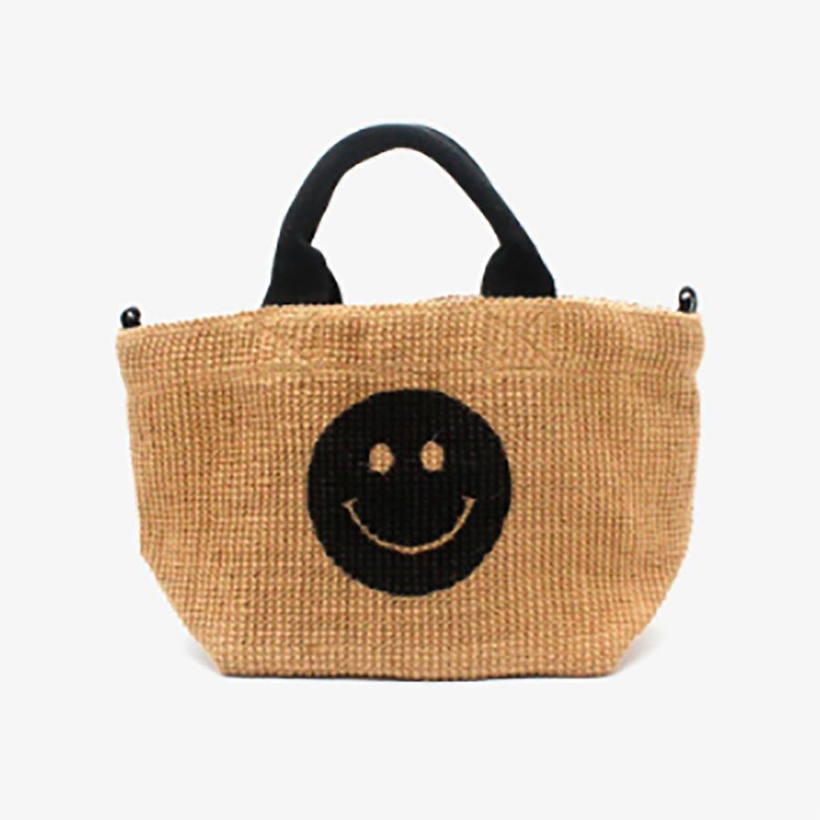 FABRICO・ファブリコ ジュートバッグ XS【SMILE】/  スマイル イニシャル ショルダー トート ハンド | FABRICO
