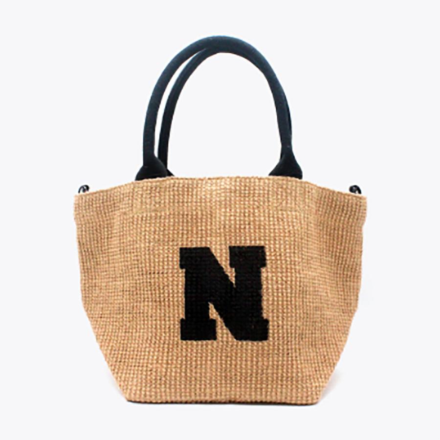 FABRICO・ファブリコ ジュートバッグ S【N】/  アルファベット イニシャル ショルダー トート ハンド | FABRICO