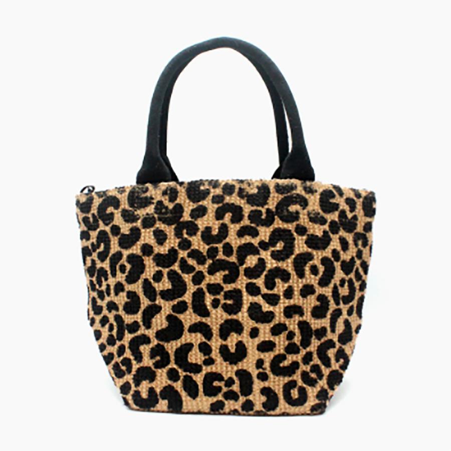 FABRICO・ファブリコ ジュートバッグ S【panther】/  パンサー 豹柄 イニシャル ショルダー トート ハンド | FABRICO
