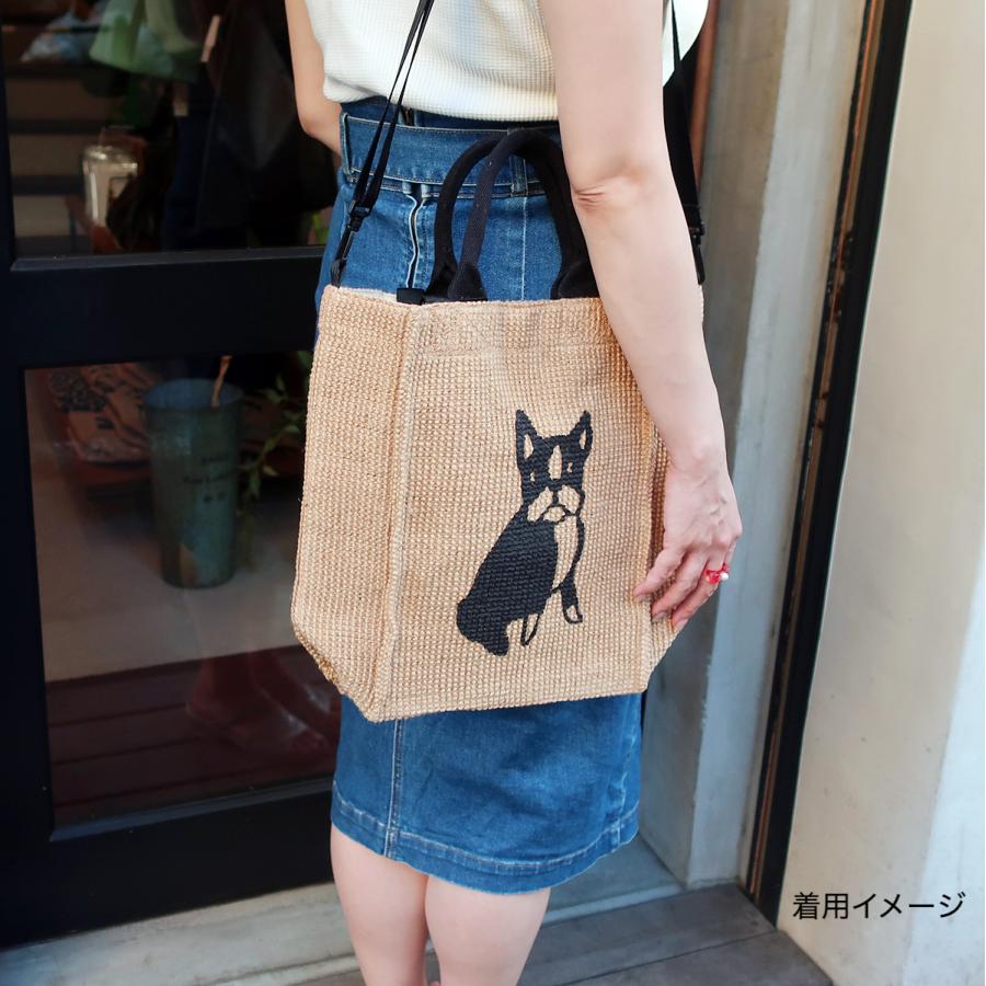 FABRICO・ファブリコ ジュートバッグ stitch【CAT】/  ハチワレ 猫柄 猫プリント ネコ ショルダー トート ハンド | FABRICO | 06