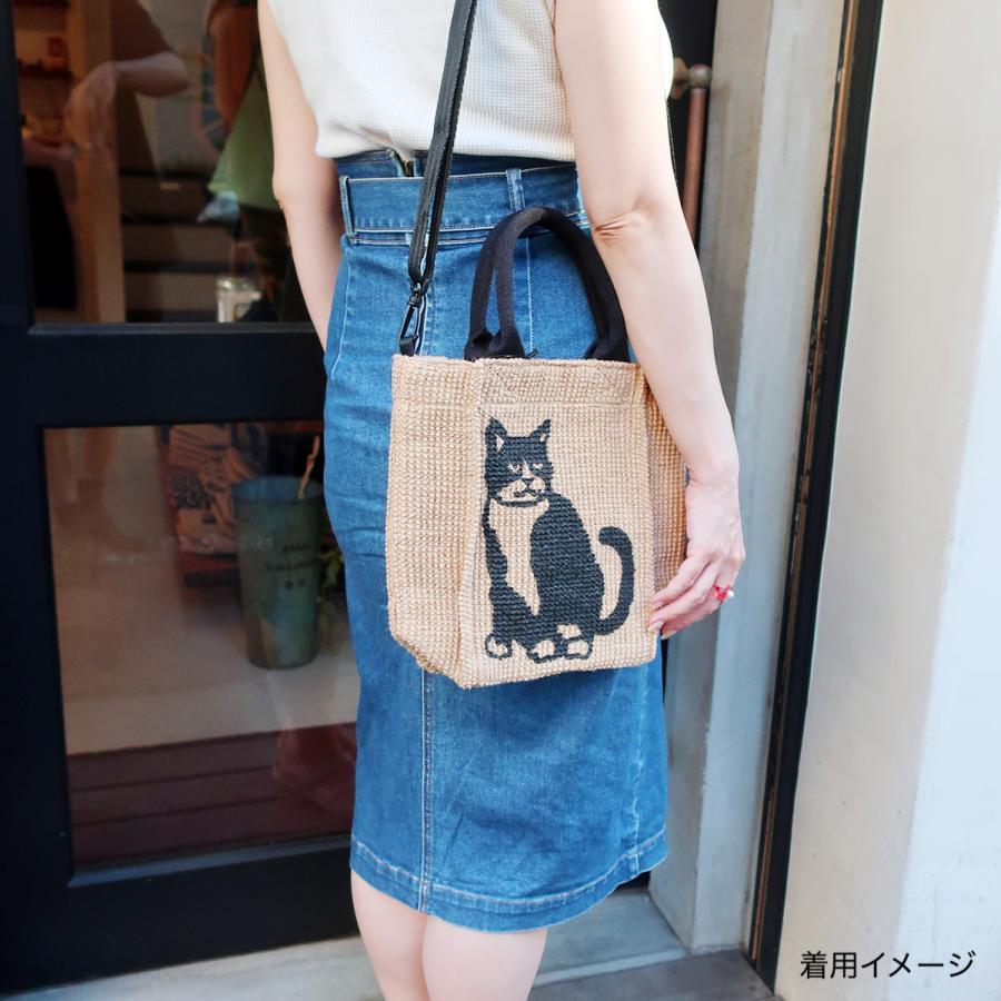 FABRICO・ファブリコ ジュートバッグ stitch mini【DOG】/  ボストンテリア 犬柄 犬プリント ドッグ ショルダー トート ハンド | FABRICO | 06