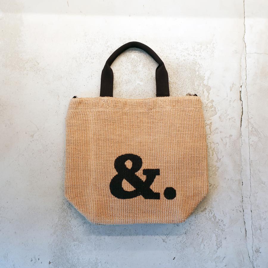 FABRICO・ファブリコ ジュートバッグ ectan【＆.】Black  /  アルファベット アンパサンド ショルダー トート ハンド | FABRICO | 01