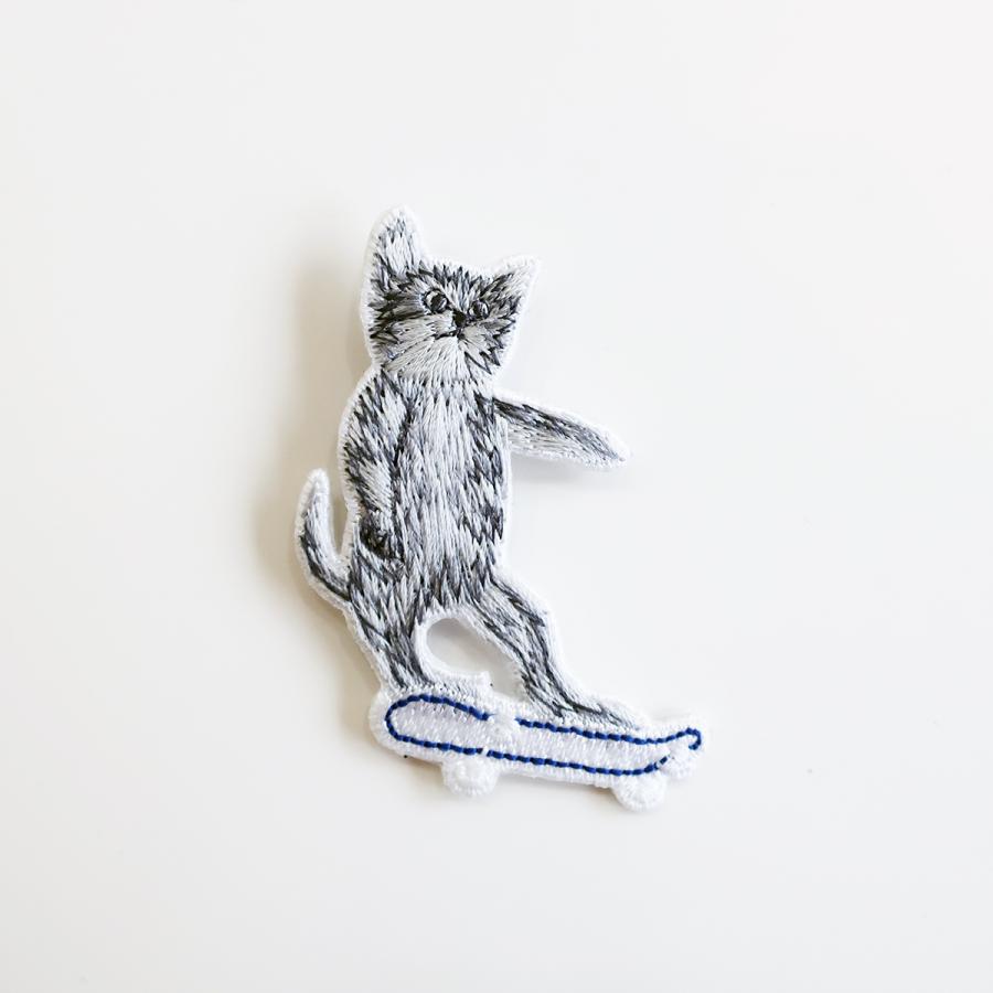 LM・エルム ブローチ ネコスケボー / 立体刺繍アクセサリー 猫 cat