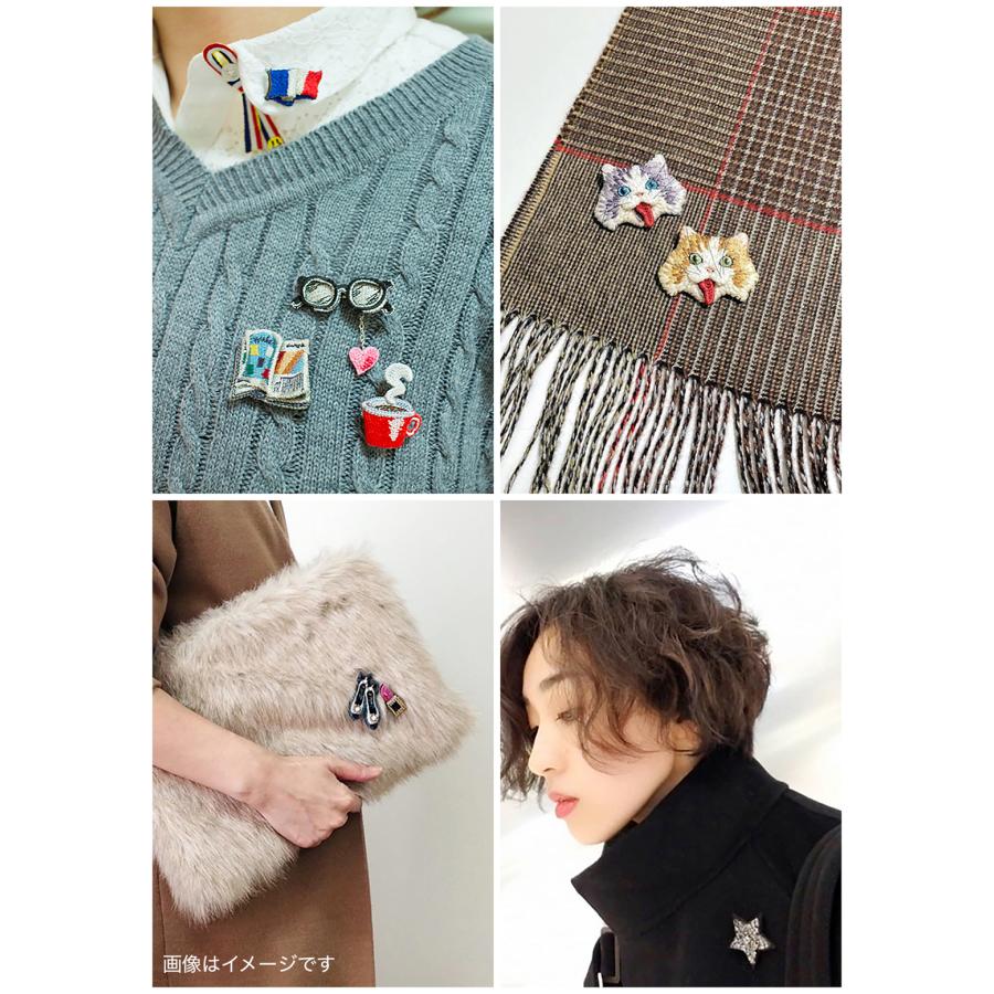LM・エルム ブローチ ネコスケボー / 立体刺繍アクセサリー 猫 cat