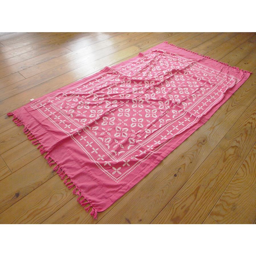 Turtle Bay・タートルベイ　RUG&TOWEL「HAMMAM Flamingo Pink」/  ラグ タオル ブランケット レジャーシート ポケット付き |  | 01
