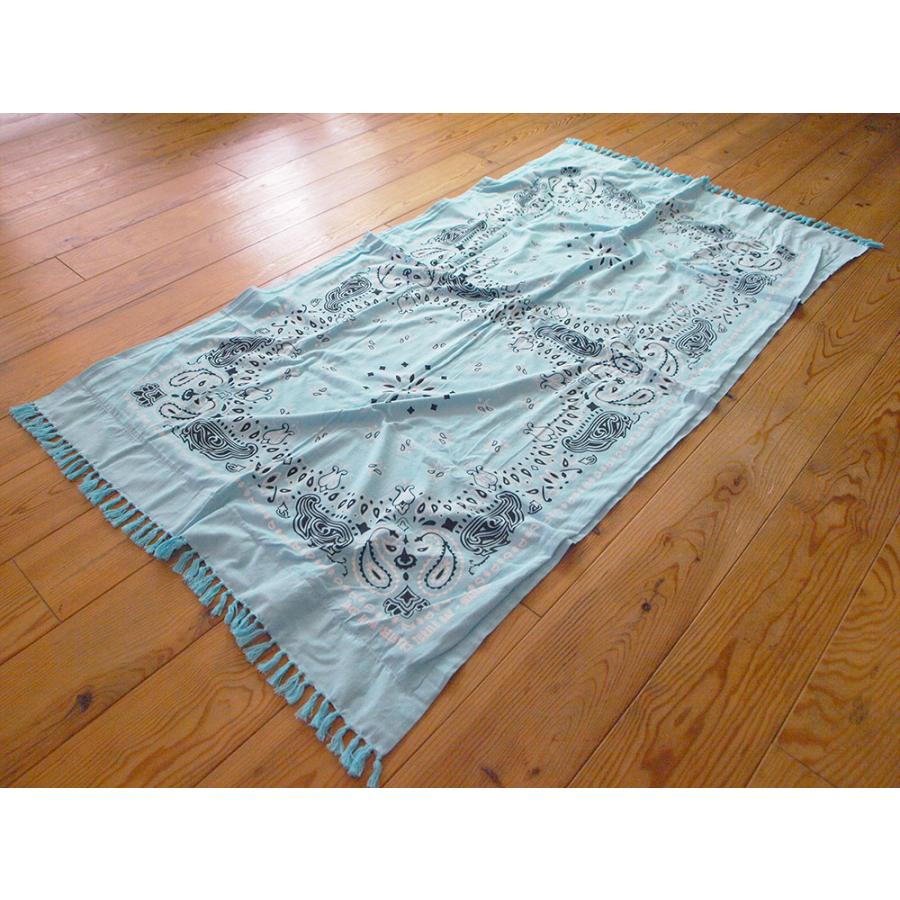 Turtle Bay・タートルベイ　RUG&TOWEL「PAISLEY Summer Blue」/  ラグ タオル ブランケット レジャーシート ポケット付き |  | 01