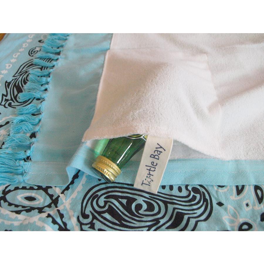 Turtle Bay・タートルベイ　RUG&TOWEL「PAISLEY Summer Blue」/  ラグ タオル ブランケット レジャーシート ポケット付き |  | 03