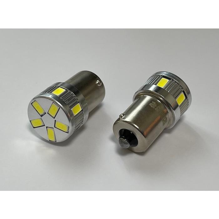 みね商店 [純正電球と同等サイズ] G18／BA15S（R5W）／5730monster led・600LM／白／2個セット（12V車／24V ...