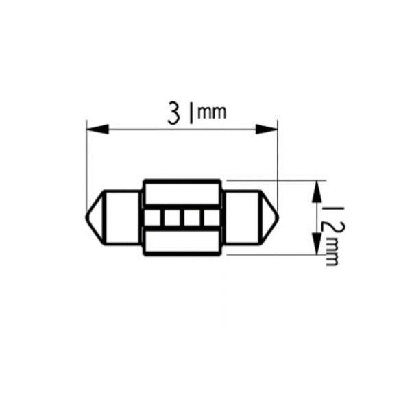 [レトロ電球色 4000K] T10 x 31mm／Epistar 3030 monster LED(300LM)／単品 1個｜mine-shop｜04