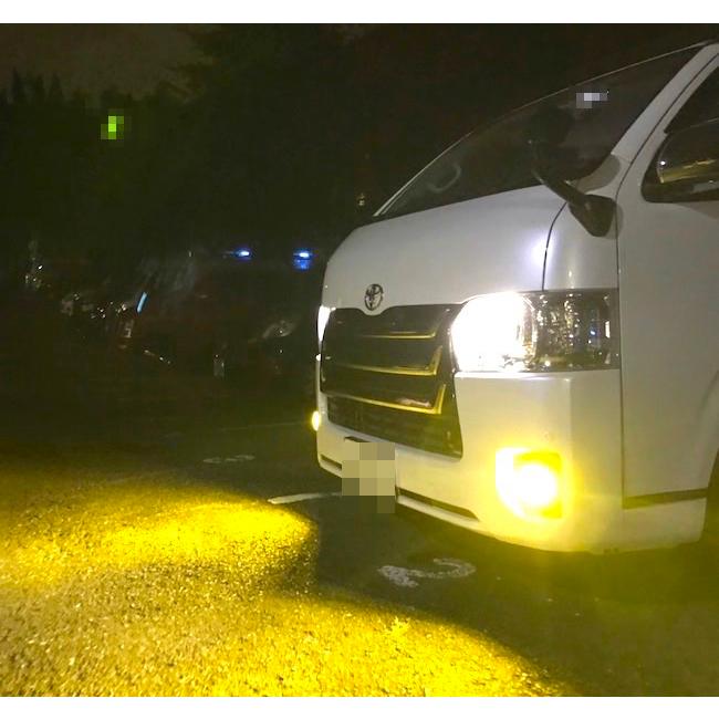 200系ハイエース 3型後期・4型・5型・6型 [驚異の輝度 1800ルーメン] LEDフォグランプ／3030 monster LED（ホワイト・イエロー）GDH・ KDH・TRH2
