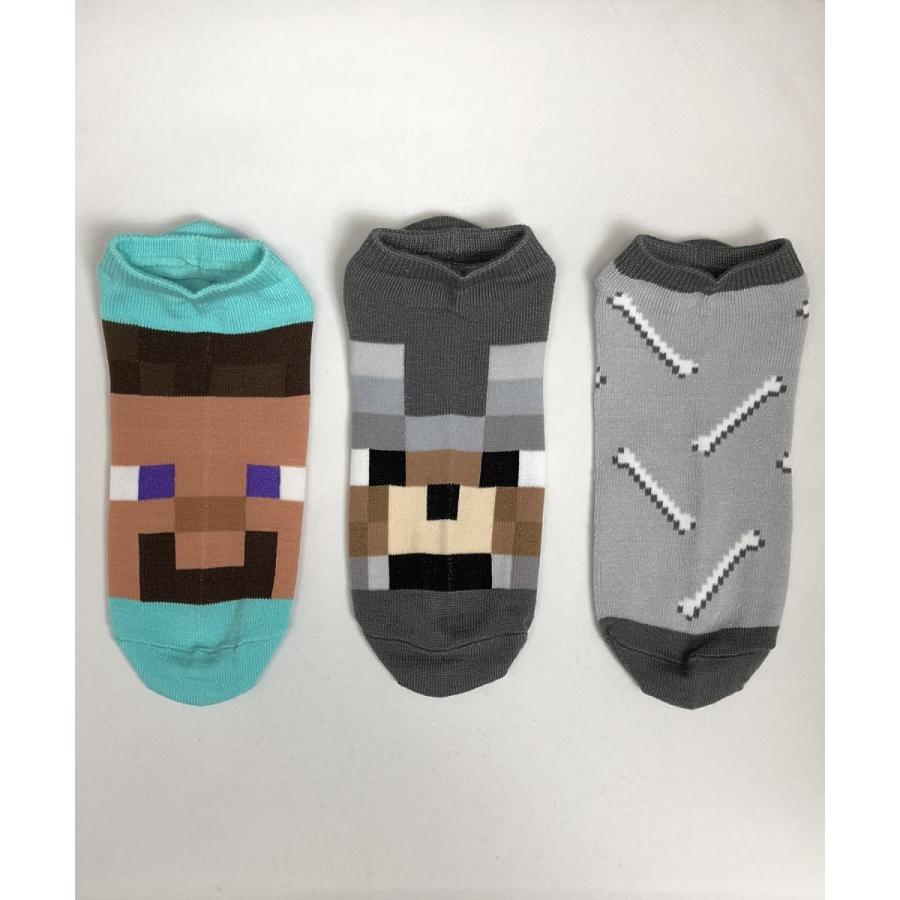 靴下マインクラフトソックス No Shows 主人公 スティーブ 狼ウルフ 骨 3 Pack 1set Mf028bnsgl Minecraftマイクラワールド 通販 Yahoo ショッピング