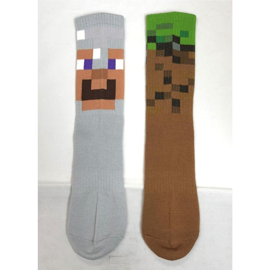 靴下マインクラフトソックス Crews 鉄のフル装備 草ブロック 2 Pack 1set Mf041bccgl Minecraftマイクラワールド 通販 Yahoo ショッピング