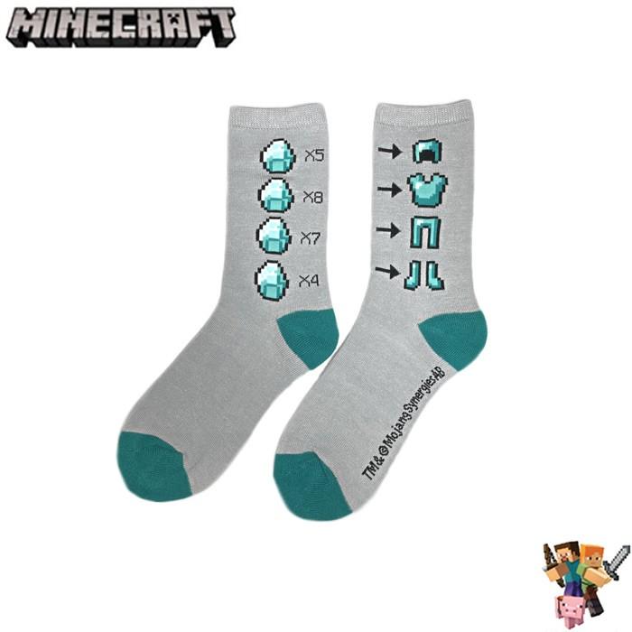 ソックス 靴下 マインクラフト Minecraft  Crews ダイヤの剣 / ツルハシ ダイヤ / ダイヤの装備 ダイヤモンド鉱石 3 Pack /24-26cm 1set｜minecraftworld｜05