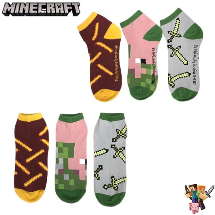 ソックス 靴下 マインクラフト Minecraft  Quarters ダイヤのフル装備 ダイヤの剣 ブレイズ ブレイズロッド ゾンビ 金の剣 6 Pack / 1set｜minecraftworld｜03