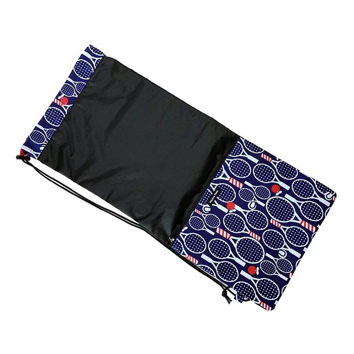 ラケットケース ファスナーポケット付き テニスバッグ ハンナフラ