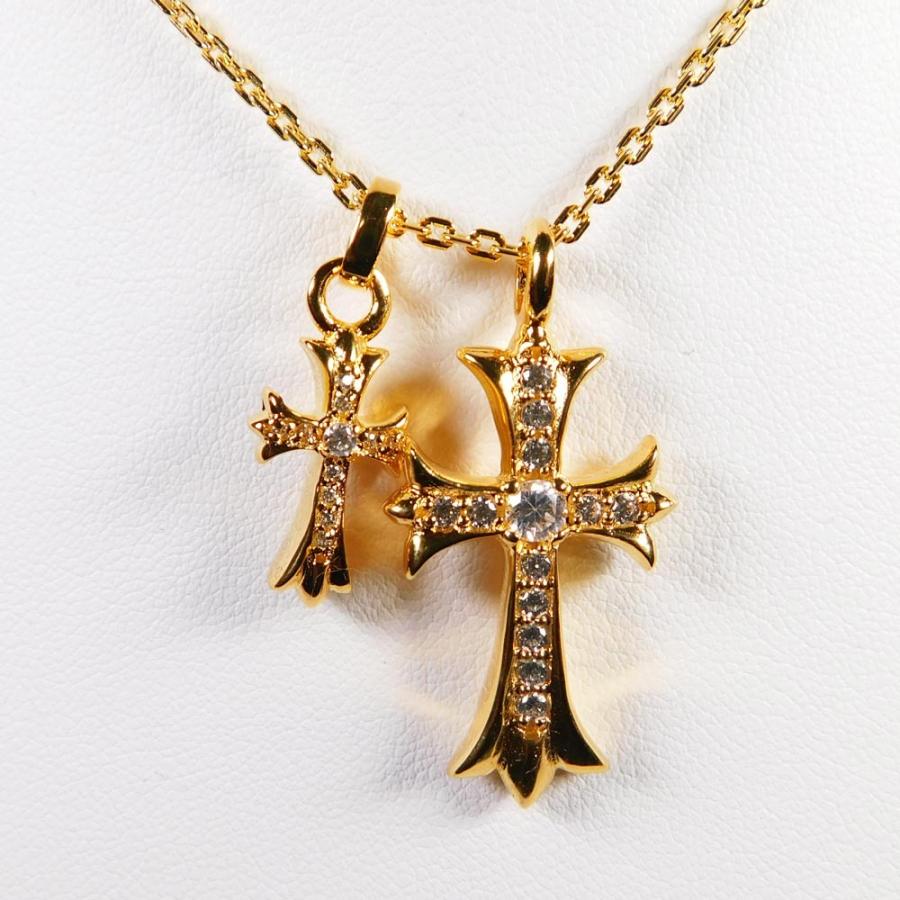 シルバー925 クロス Czダイヤ ゴールド 24kメッキ ネックレス チェーン付き ペンダントトップ 24金 メッキ I0217 ミネラ Yahoo 店 通販 Yahoo ショッピング