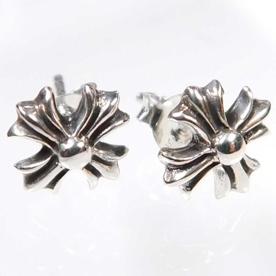 シルバー925 ピアス クロス 十字架 スタッド プラス タイプ シルバー