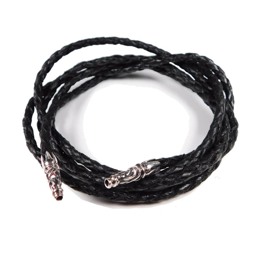 レザーチョーカー 革紐 編み込み ネックレス ブラック ボロチップ シルバー 925 革ひも 100cm I0601 ミネラ Yahoo 店 通販 Yahoo ショッピング