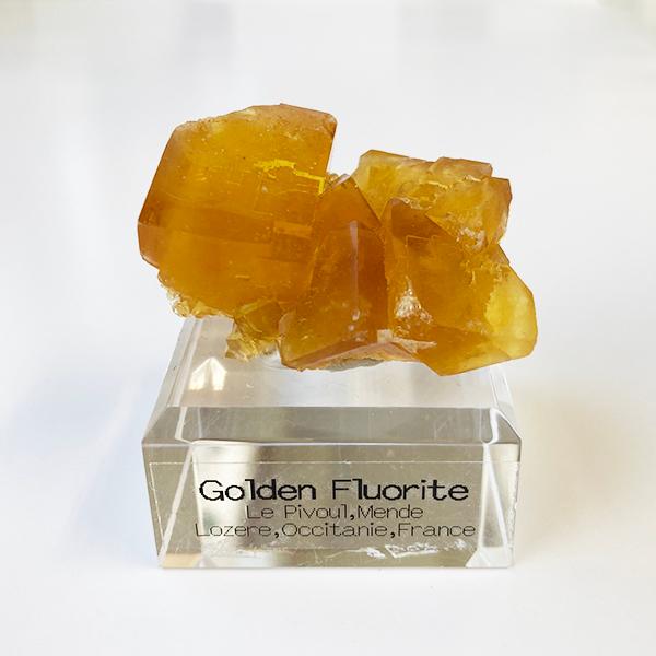 ☆希少品☆フランス産ゴールデンフローライト原石〈蛍石 golden