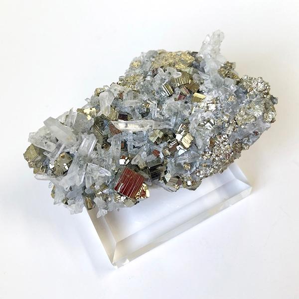 パイライトと水晶の共生鉱物〈ペルー アンカシュ産〉 : Mineral&Fossil