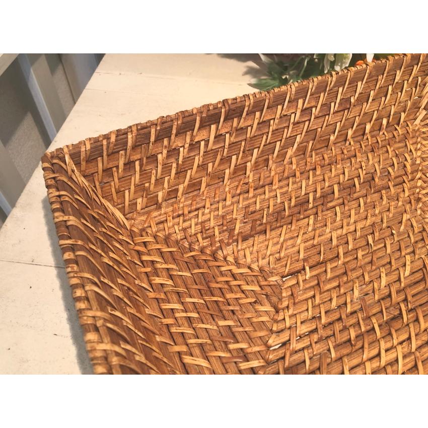 処分SALE】アジアン 藤製 ラタン カゴ キッチン トレイ バスケット
