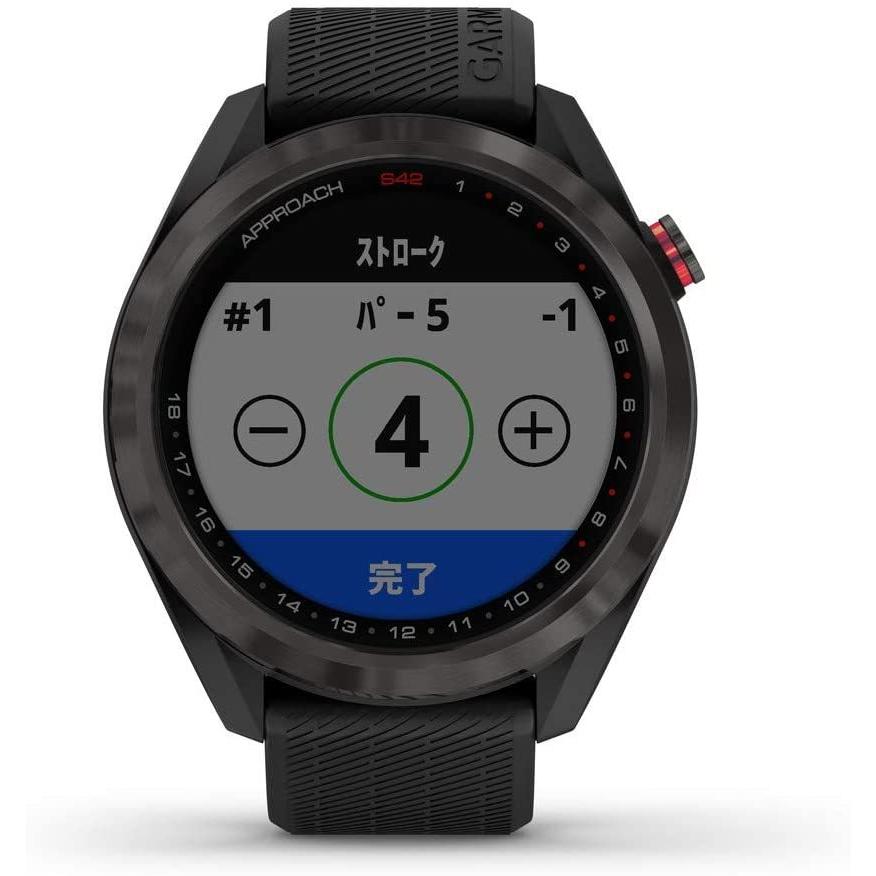 GARMIN(ガーミン) ゴルフナビ GPS Approach S42 Black/Carbon Gray｜mineruva｜05