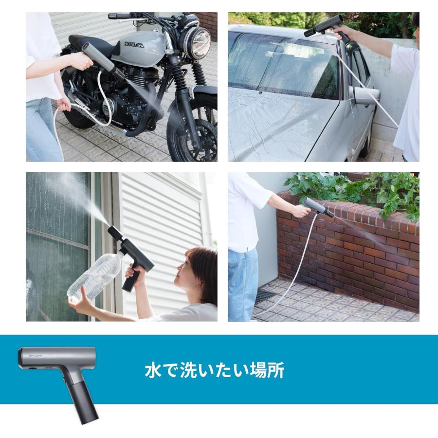 スパイサー ポケッタブル 高圧洗浄機 ＆ ジェットファン セット