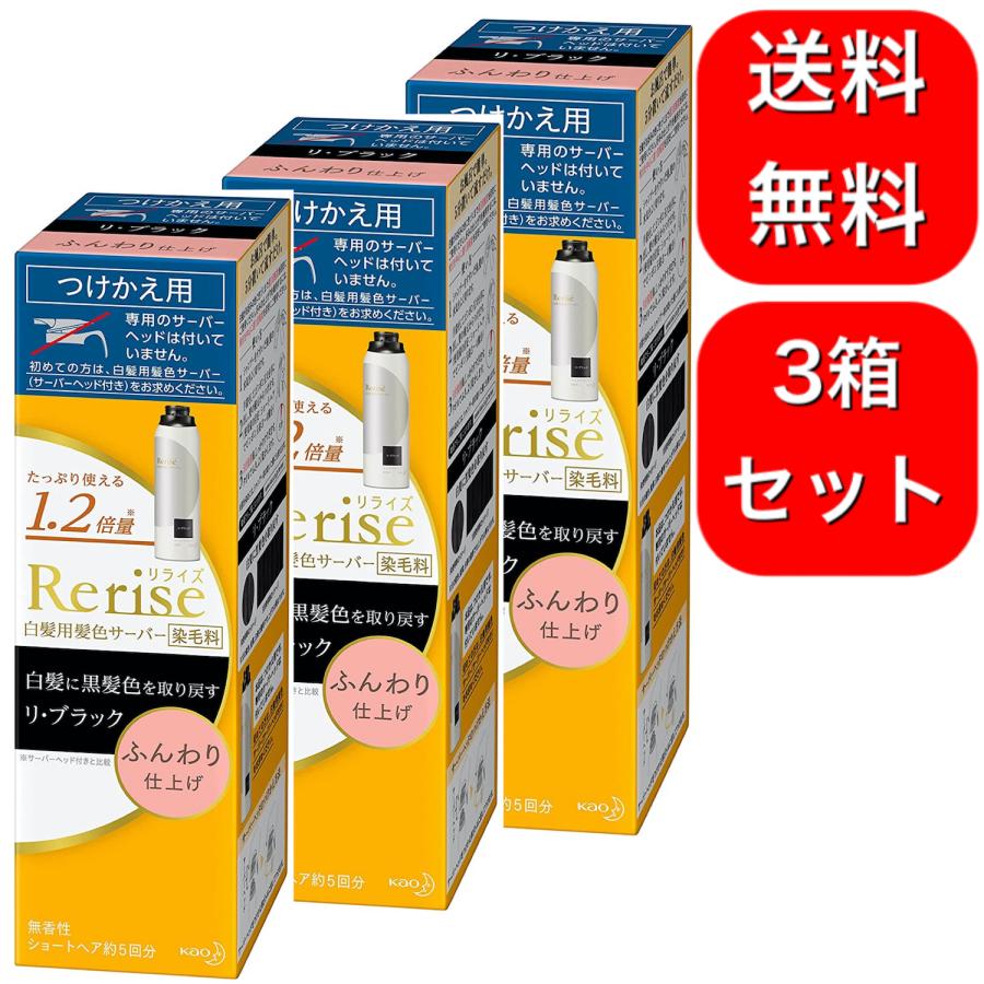Rerise 白髪染め リ-ブラック 3本セット 詰め替え