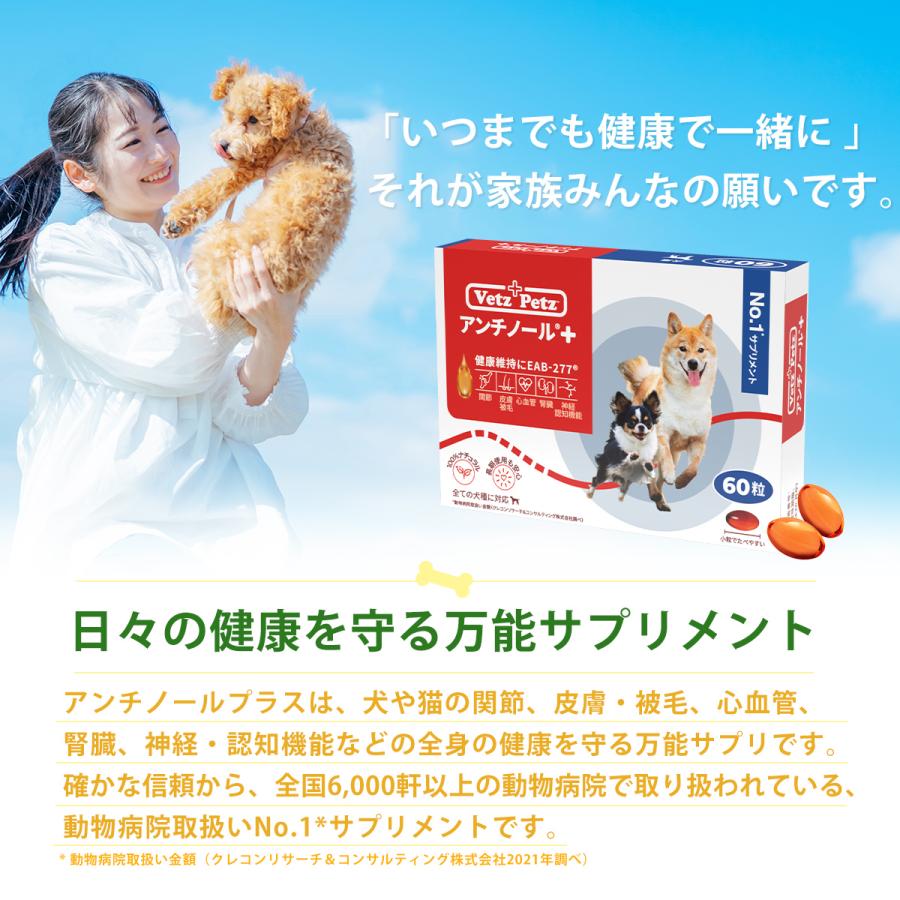 アンチノール プラス 犬用 60粒 サプリメント : vetzanchi-60