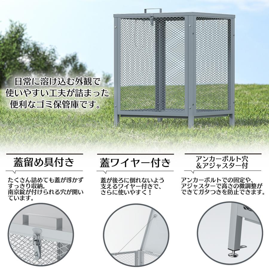 ゴミ箱 屋外 大型 大容量 ゴミステーション 大きい ガラス除け ゴミ