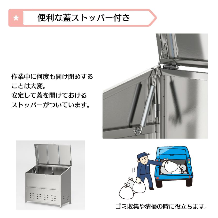 ゴミ箱 屋外 ゴミステーション 大きい ステンレス カラス除け ゴミ