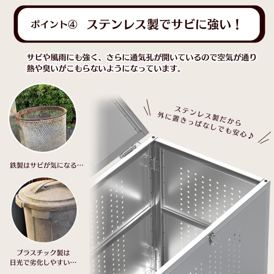 新品 組み立て済み 鉄製ゴミ箱 屋外用 ごみステーション