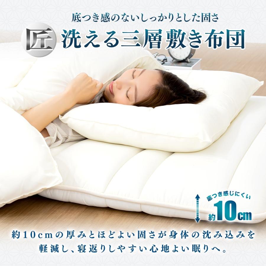 極×匠】日本製 布団セット 3点セット シングル ロング 掛け布団