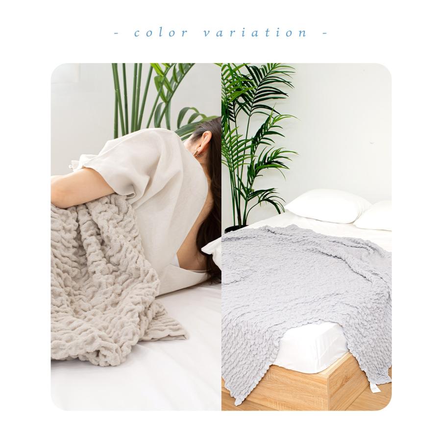 COYOLI くしゅくしゅ タオルケット シングル レーヨンケット