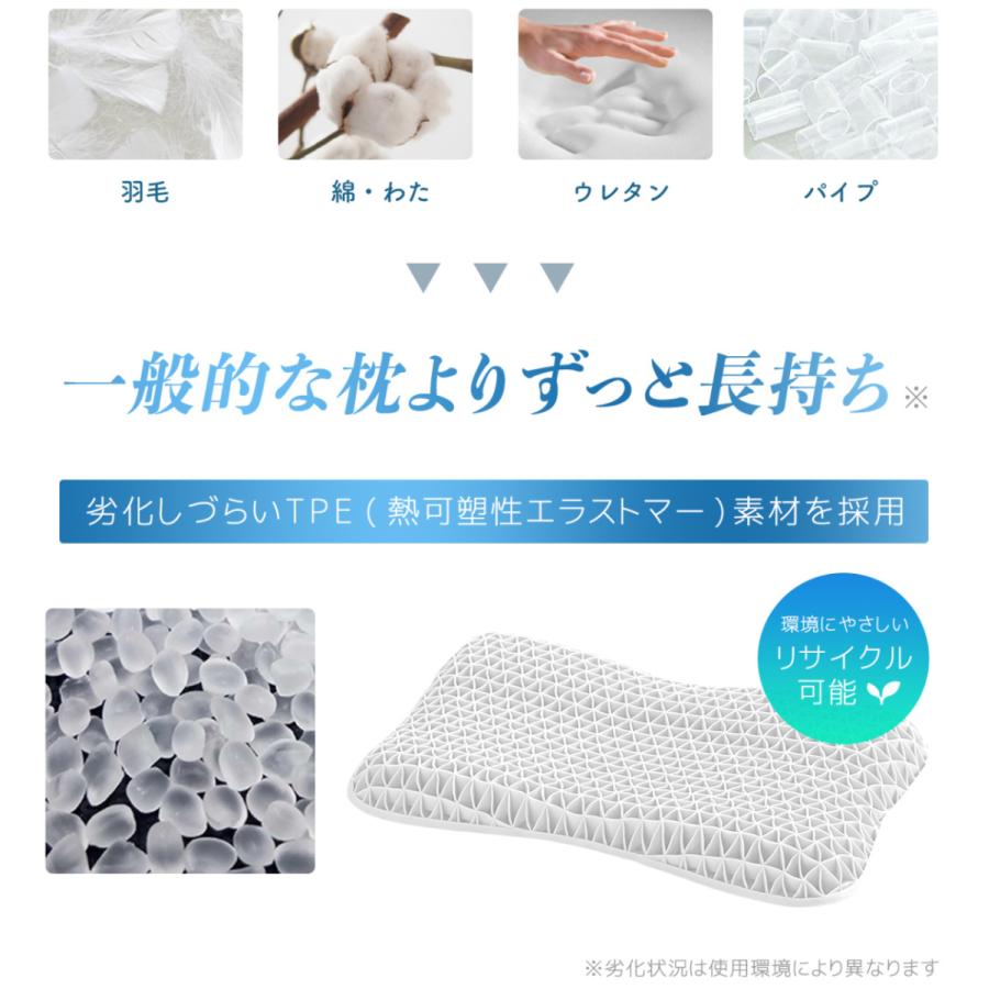 まるで雲の上／ゲル枕 KUMO＋ ジェル 枕 マクラ 枕カバー 肩こり