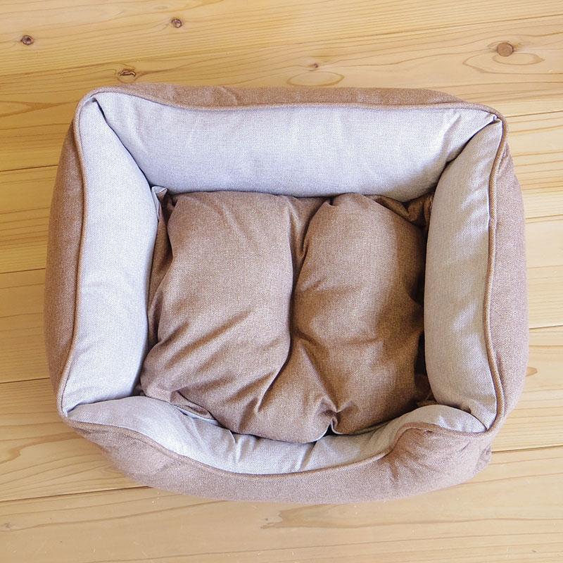 洗える 犬用 猫用ペットベッド Lサイズ スクエア 四角 Pet Bed : minet