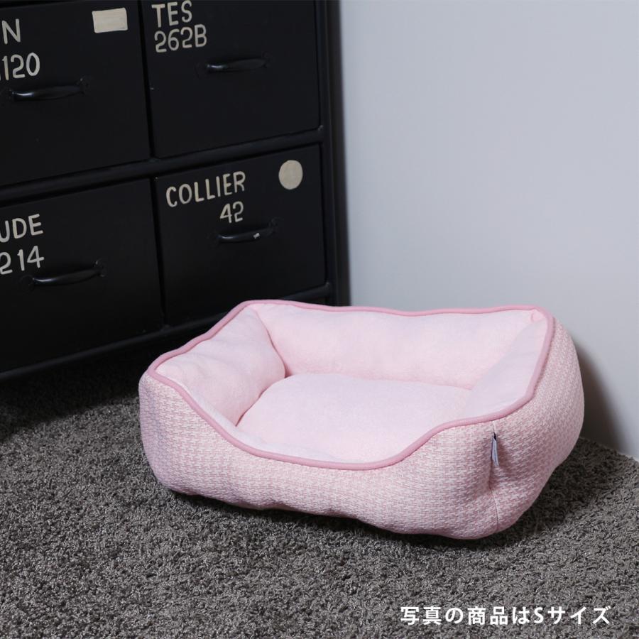 通年 スクエア 千鳥格子 ペットベッド 小型 おしゃれ 洗える 猫 犬 夏