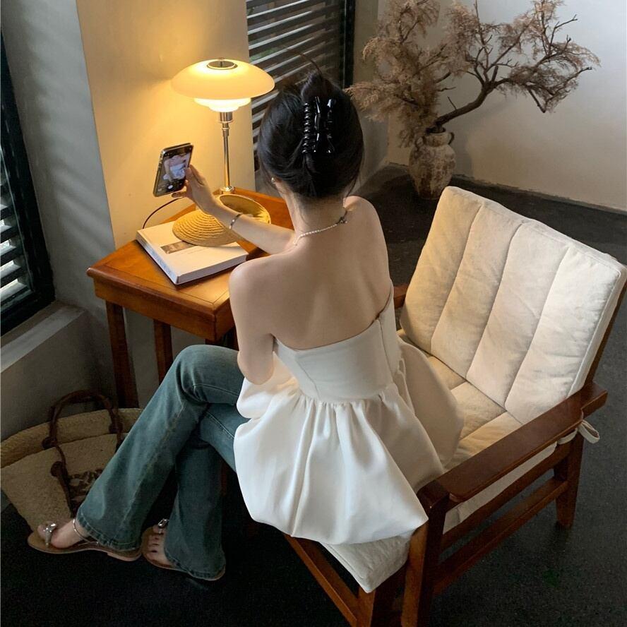 2color レディース トップス ビスチェ ペプラム ベアトップ 2color レディース トップス ビスチェ ペプラム ベアトップ